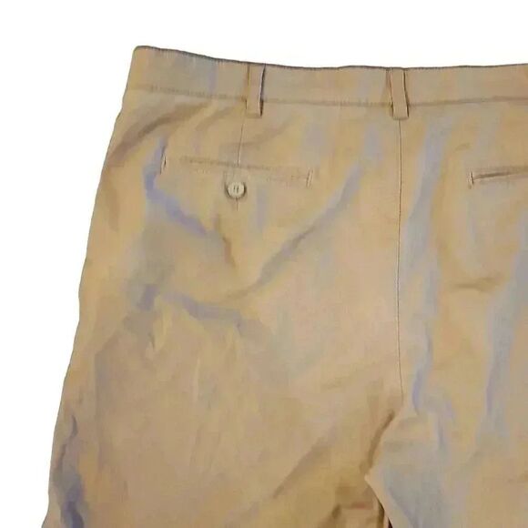 Savane Men's Tan Cotton/Spandex Flat Front Chino Shorts - Picture 8 of 14